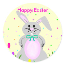 Happy Easter Bunny template stickers