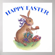 Happy easter bunny Your Poster 24x24"