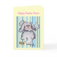 Happy Easter Buns Cute Funny Greeting Cards card