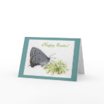 Happy Easter Butterfly Watercolor Painting Greeting Cards