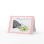 Happy Easter Butterfly Watercolor Painting Greeting Cards