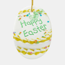 Happy Easter cake Christmas Tree Ornaments