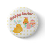 Happy Easter Chich Bunny Design Botton buttons