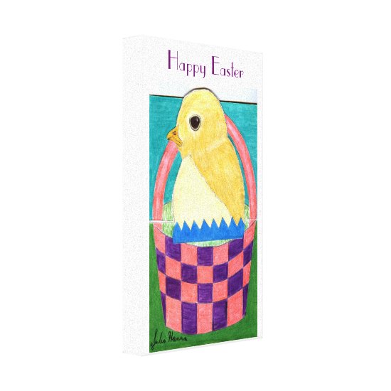 Happy Easter Chick by Julia Hanna Gallery Wrap Canvas