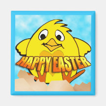 Happy Easter chicken Refrigerator Magnets