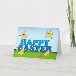 Happy Easter Chicks card