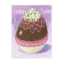 Happy Easter chocolate egg post card postcards by design_girl Happy Easter chocolate egg post card postcards