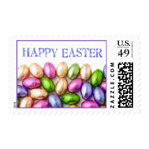 Happy Easter Chocolate Eggs Postage Stamps Zazzle