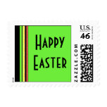 Happy Easter colorful stripes stamps