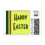 Happy Easter colorful stripes stamps