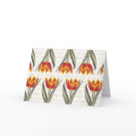 Happy Easter Colorful Vintage Tulips Customizable Card