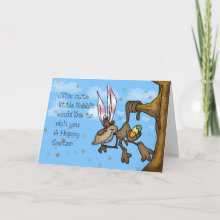 Happy Easter Cute Little Monkey Card