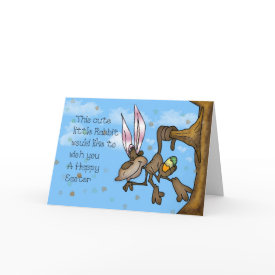 Happy Easter Cute Little Monkey Card