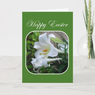 Happy Easter, Easter Blessings, White Lily Cards