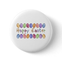 Happy Easter - Easter Egg Border Tees and Gifts Button