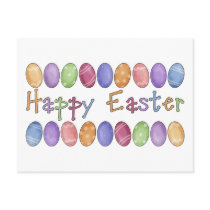 Happy Easter - Easter Egg Border Tees and Gifts Postcards