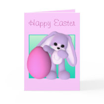 Happy Easter Egg Bunny Card