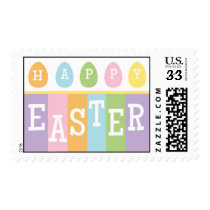 Happy Easter Eggs Postcard Stamp