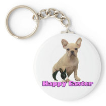 Happy Easter French bulldog keychain