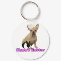 Happy Easter French bulldog keychain