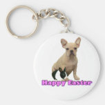 Happy Easter French bulldog keychain