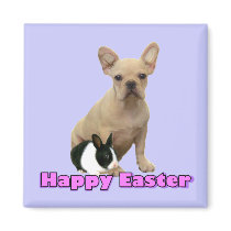 Happy Easter French bulldog magnet