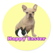 Happy Easter French bulldog stickers