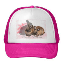 Happy Easter from 2 Easter Bunnies Mesh Hat