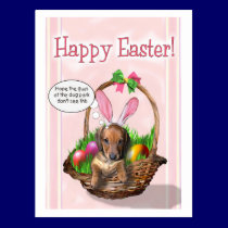 Happy Easter from a Doxie pup postcards