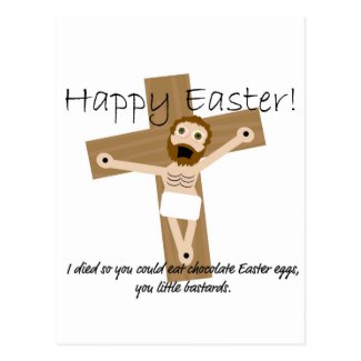 Happy Easter from Angry Jesus Post Card