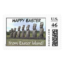Happy Easter, from Easter Island! postage by tunguska Happy Easter, from Easter Island! postage
