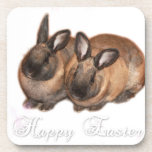 Happy Easter from The Easter Bunny With Roses cork coasters
