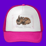 Happy Easter from The Easter Bunny With Roses hats