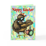 Happy Easter funny chick and bunnies card