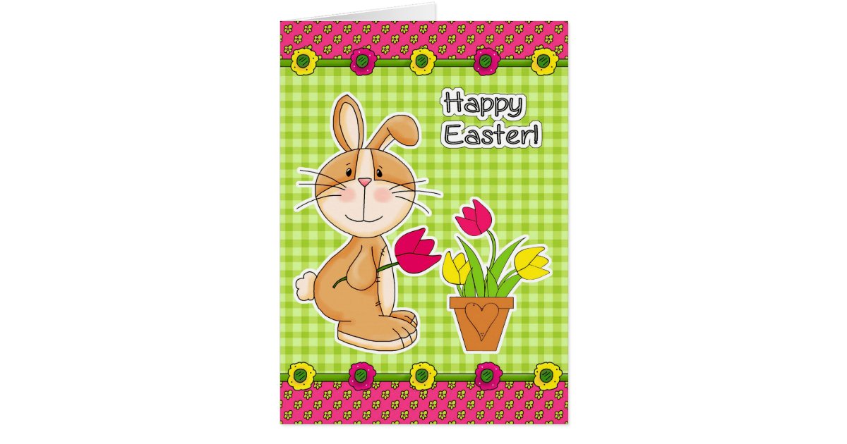 Happy Easter. Funny Easter Bunny Greeting Cards | Zazzle