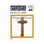Happy Easter Gold Cross postage