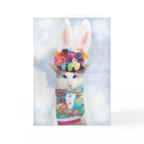 Happy Easter Greeting Card by Skeezix the Cat by knichols1109 Happy Easter Greeting Card by Skeezix the Cat