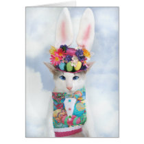 Happy Easter Greeting Card by Skeezix the Cat cards