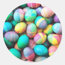 Happy Easter Greeting Cards Round Sticker
