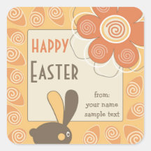 Happy Easter Greeting Sticker