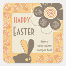 Happy Easter Greeting Sticker