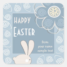 Happy Easter Greeting Sticker