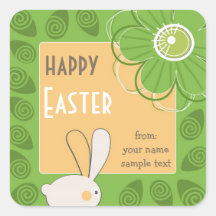 Happy Easter Greeting Sticker