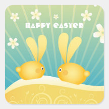Happy Easter Greeting Sticker