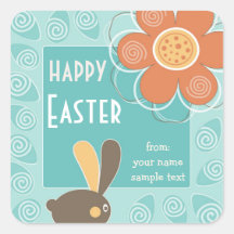 Happy Easter Greeting Sticker