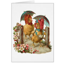Happy Easter Hens Greeting Cards