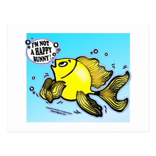 HAPPY EASTER I'm not a Happy Bunny funny greeting Postcard Zazzle