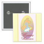 Happy Easter Llama Easter Bunny Easter Goose buttons