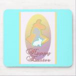 Happy Easter Llama Easter Bunny Easter Goose mousepads