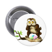 Happy Easter owl Pins